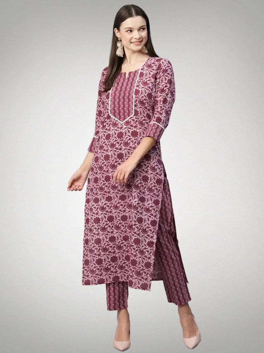Alluring Printed Kurta Set With Pant Pack Of 2