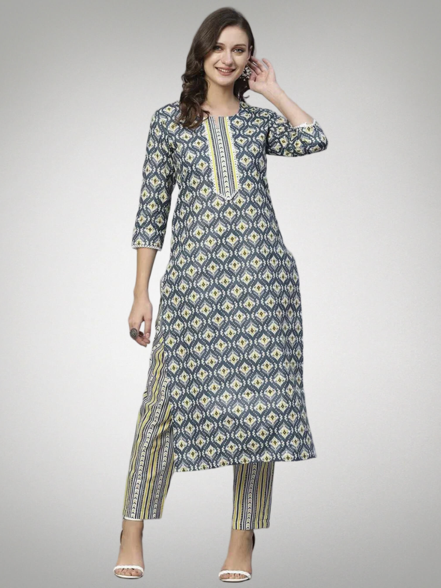 Attractive Printed Kurta Set With Pant Pack Of 2