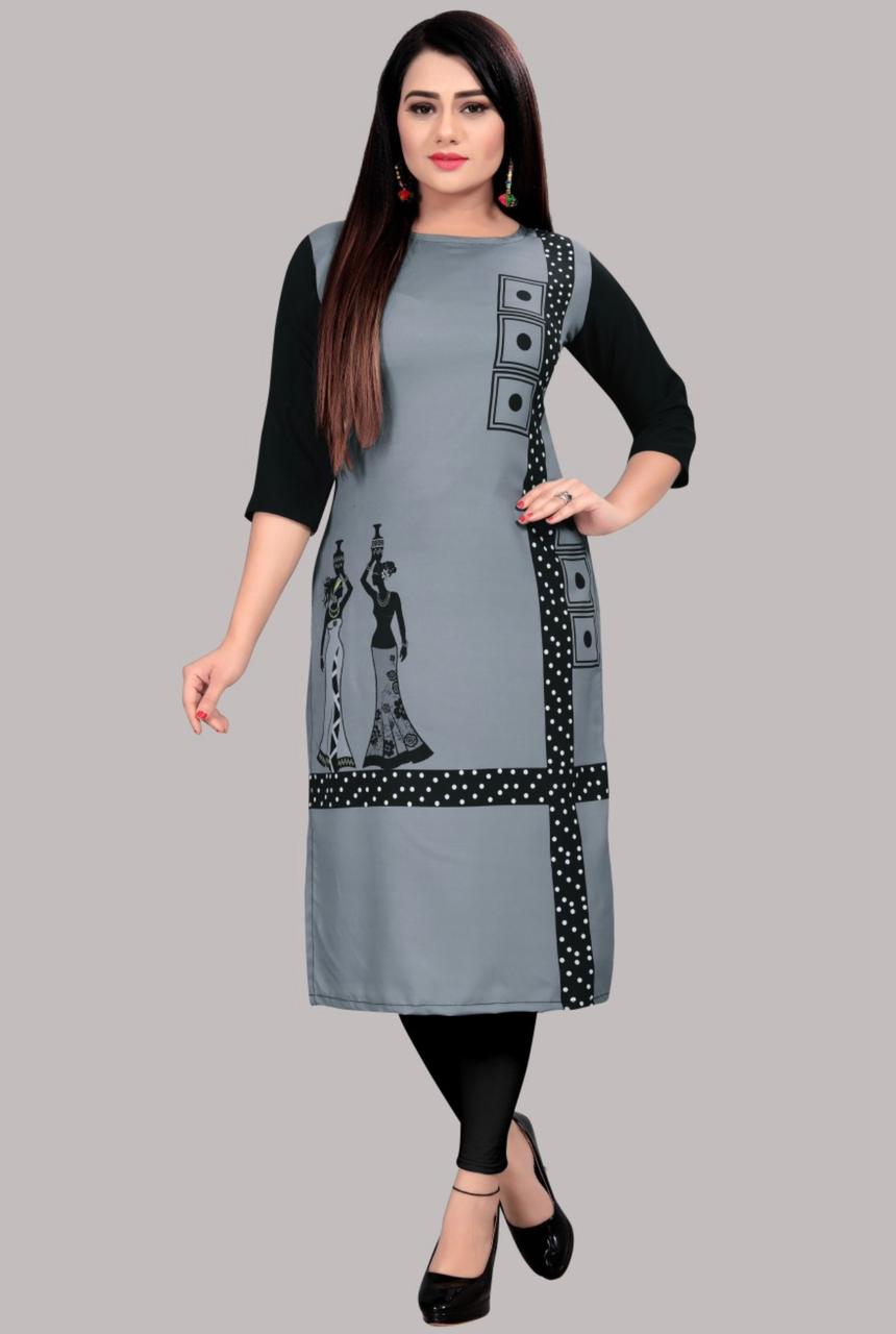 Excellent Printed Crepe Kurtis Combo Pack Of 5