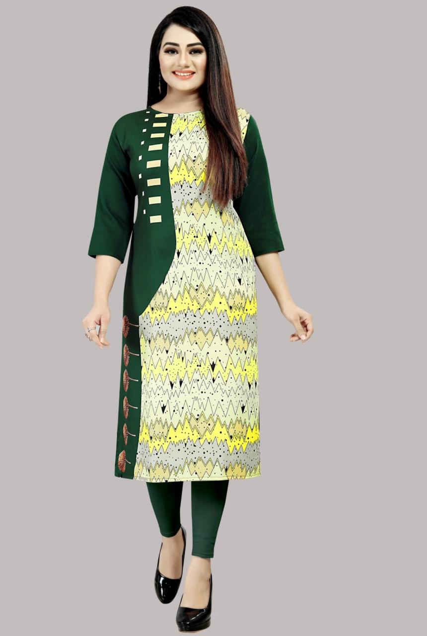 Excellent Printed Crepe Kurtis Combo Pack Of 5