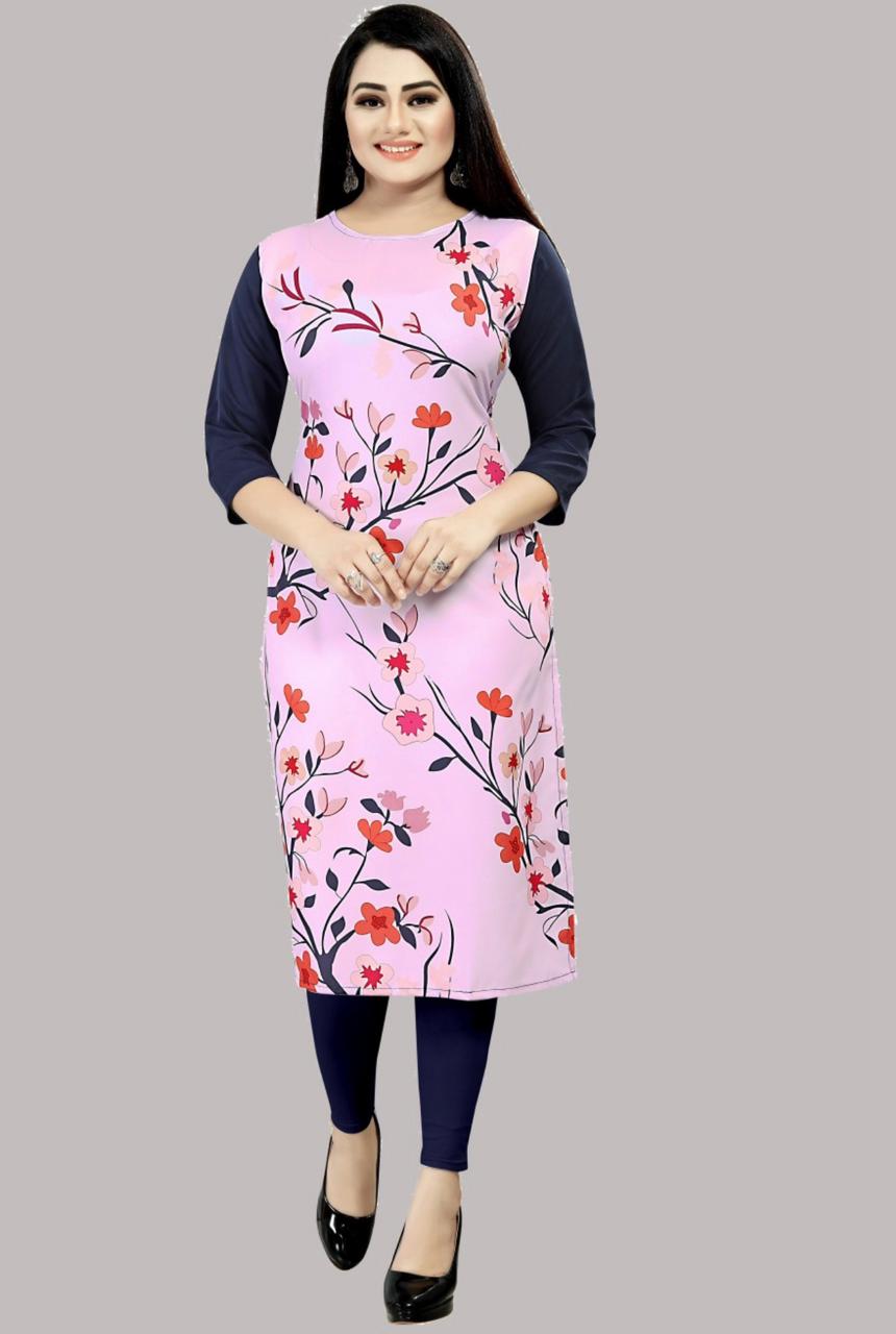 Alluring Printed Crepe Kurtis Combo Pack Of 5