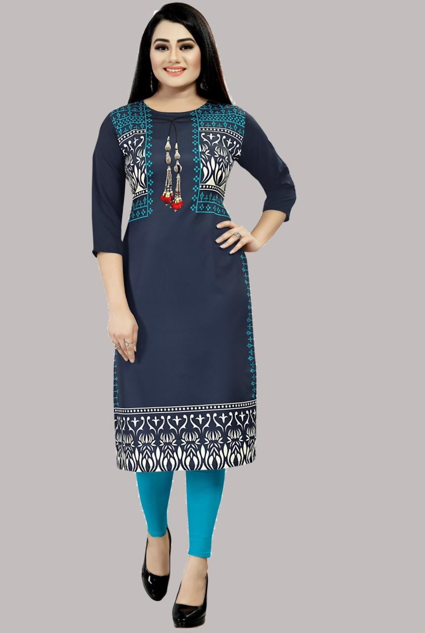 Alluring Printed Crepe Kurtis Combo Pack Of 5