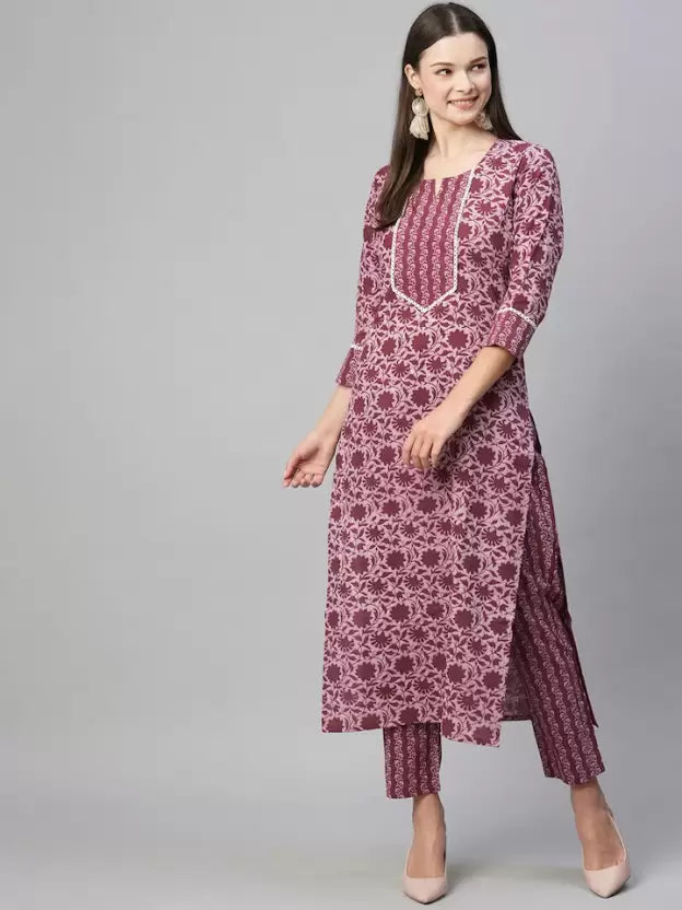 Alluring Printed Kurti With Pant Set