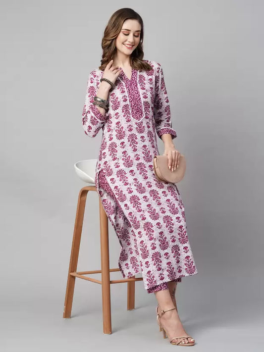 Amazing Printed Kurti With Pant Set