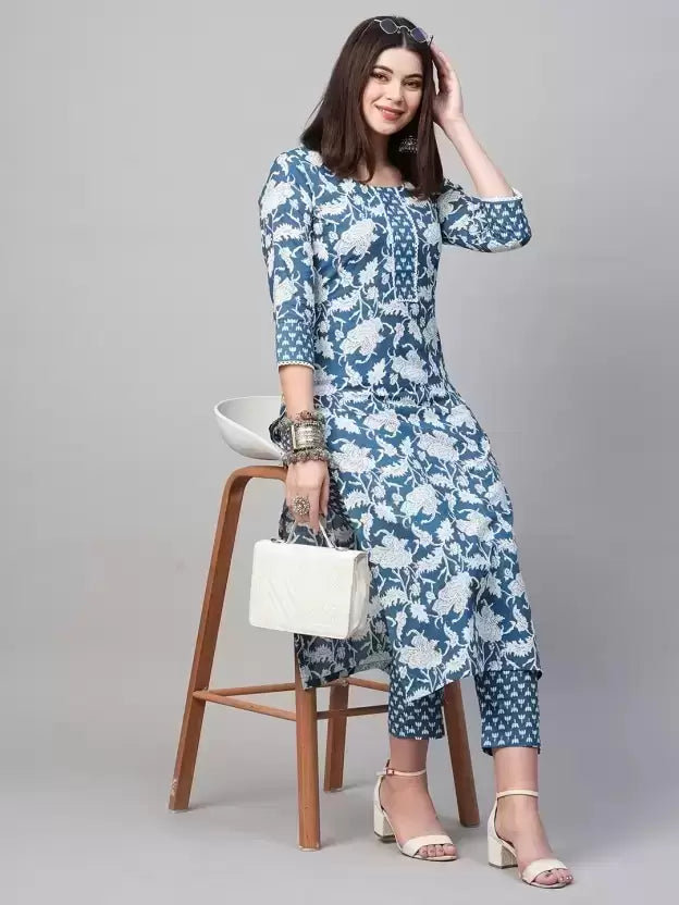 Excellent Printed Kurti With Pant Set