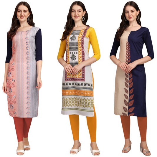 Alluring Printed Combo Kurtis (Pack of 3)