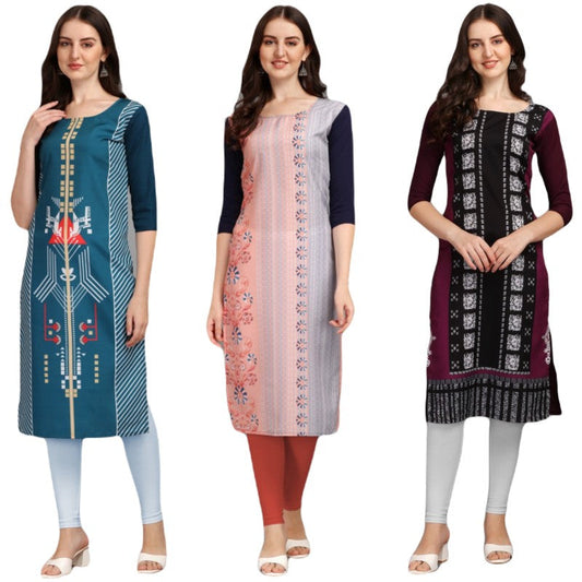 Cute Printed Combo Kurtis (Pack of 3)