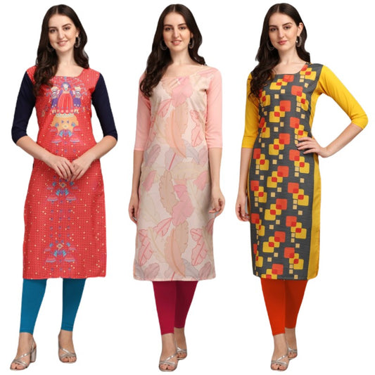 Fascinating Printed Combo Kurtis (Pack of 3)