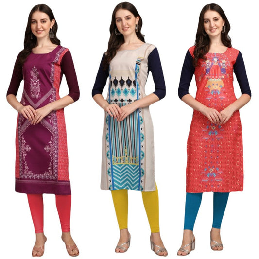 Taking  Printed Combo Kurtis (Pack of 3)