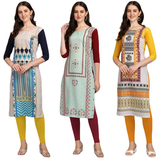 Prepossessing Printed Combo Kurtis (Pack of 3)