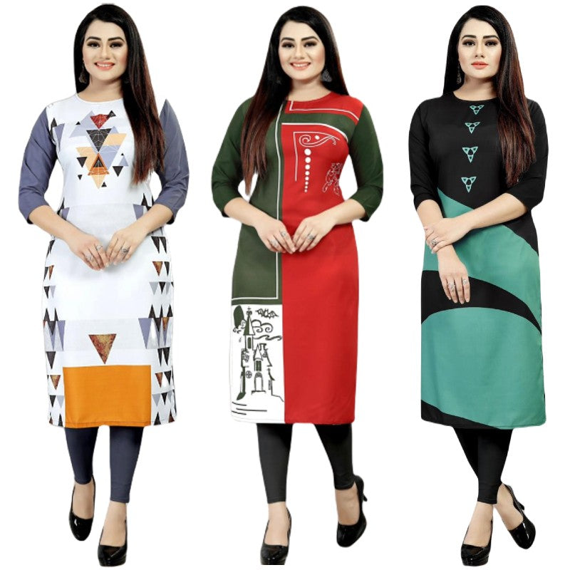 Celestial Printed Combo Kurtis (Pack of 3)