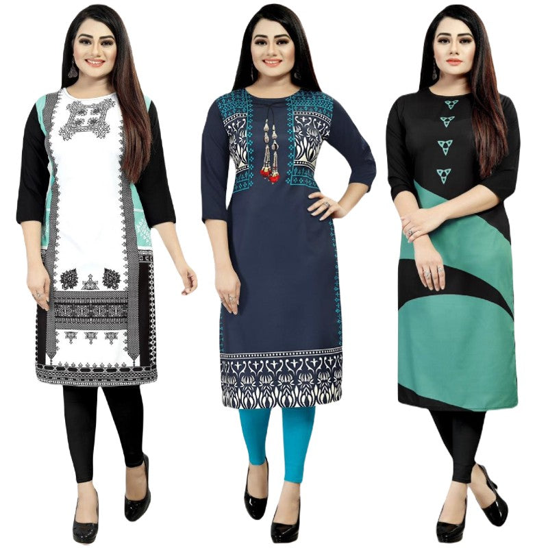 Dapper Printed Combo Kurtis (Pack of 3)