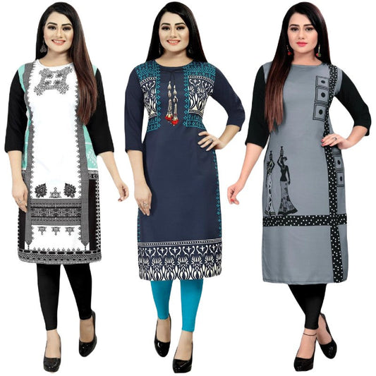 Discerning  Printed Combo Kurtis (Pack of 3)