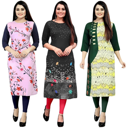 Enchanting Printed Combo Kurtis (Pack of 3)