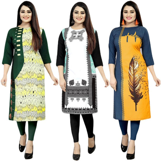 Superb Printed Combo Kurtis (Pack of 3)