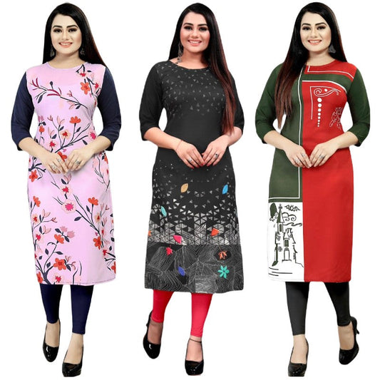 Admirable Printed Combo Kurtis (Pack of 3)