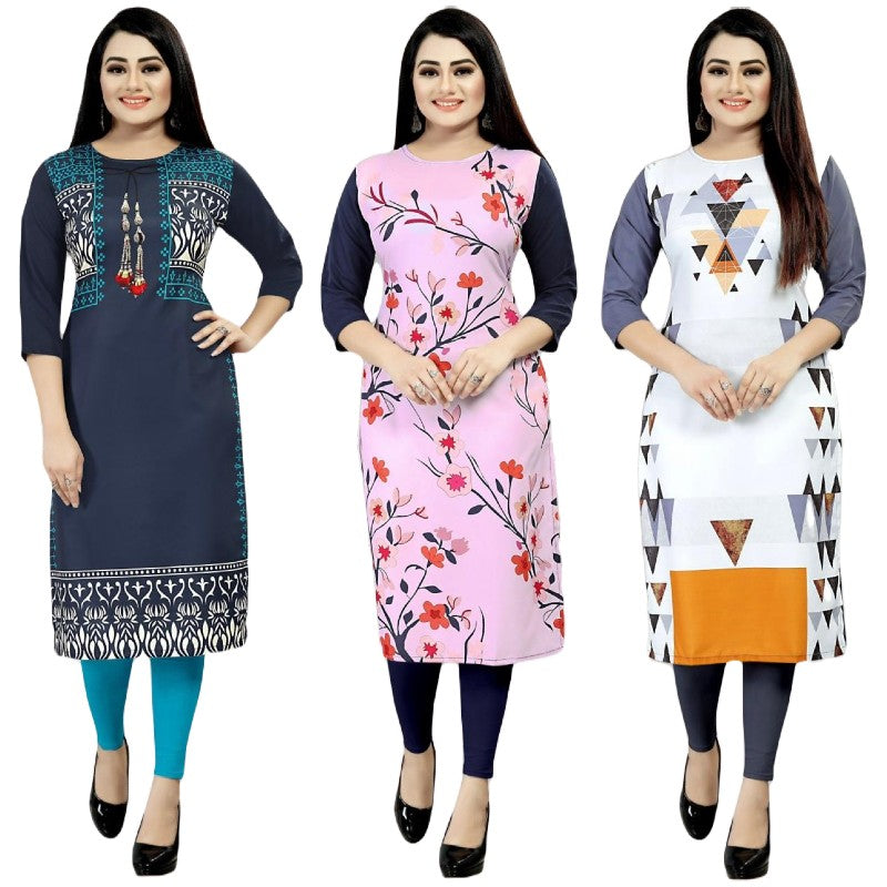 Foxy Printed Combo Kurtis (Pack of 3)