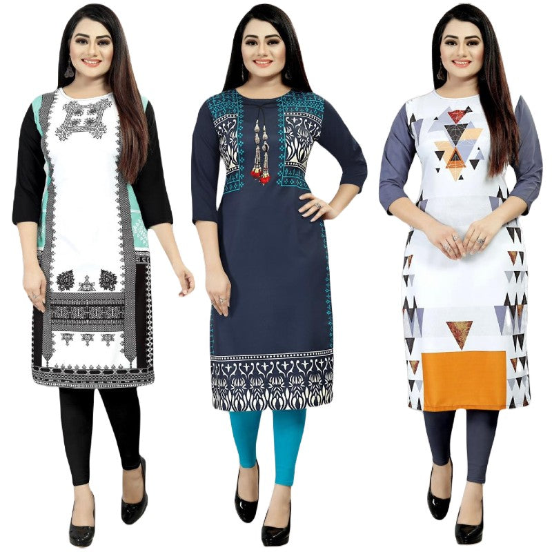 Ethereal Printed Combo Kurtis (Pack of 3)