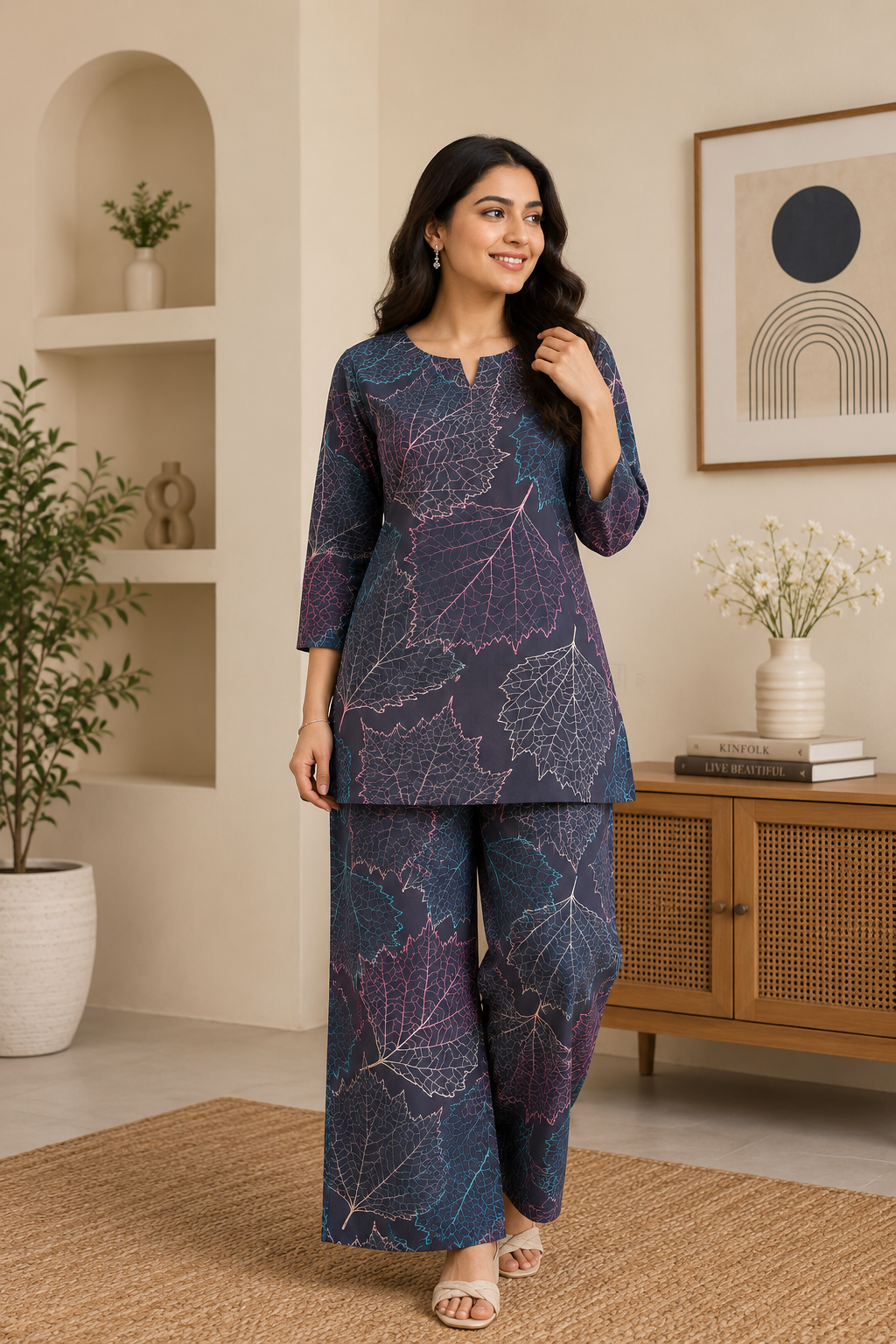 Printed Co-Ord Set for Women | Stylish Matching Top & Bottom Set